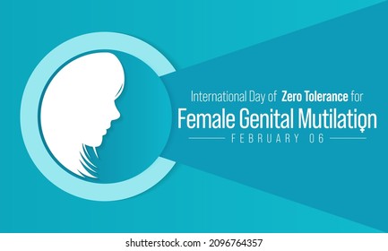 International Day of Zero Tolerance for Female Genital Mutilation (FGM) is observed every year on February 6, Vector illustration