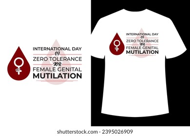 International day of zero tolerance for female genital mutilation T Shirt Design White