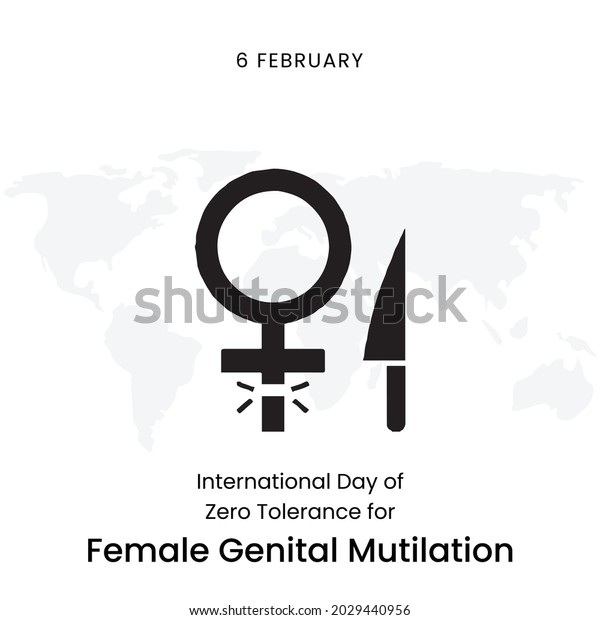 International Day Zero Tolerance Female Genital Stock Vector Royalty Free 2029440956 1674