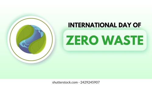 International Day of Zero waste, celebration banner