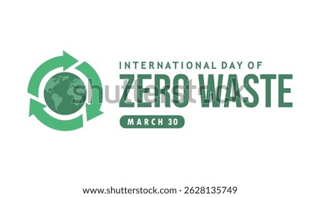 international day of zero waste vector design concept