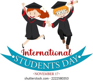 international student’s day.November 17. background poster concept.typography design .ards, banners, and flyers.EPS 10