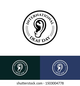 international deaf day design vector