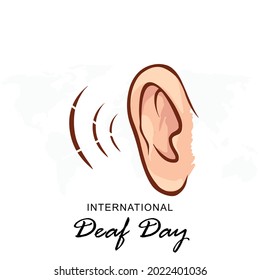Día Internacional de la Sordera , Diseño de ilustraciones vectoriales.
