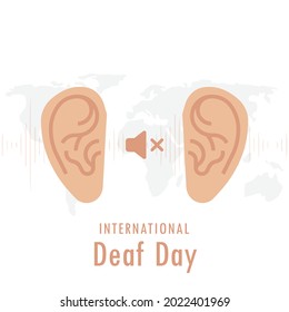 Día Internacional de la Sordera , Diseño de ilustraciones vectoriales