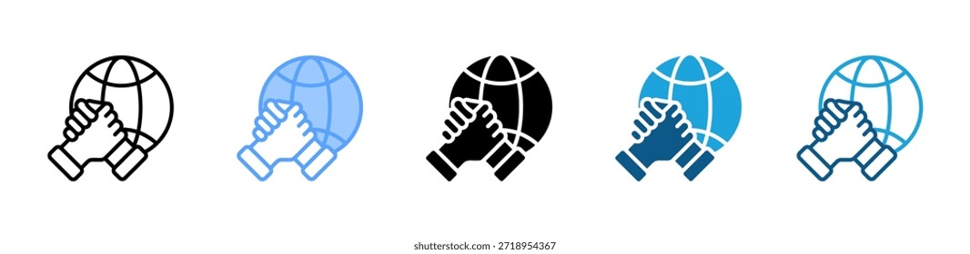 International Deal Icon Set mehrere Stilkollektion