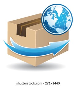 International delivery services vector illustration