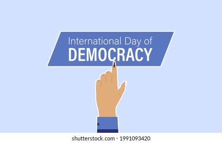 International Democracy Day, poster or banner for International Democracy Day. September 15.