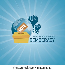 International Democracy Day Vector Illustration For 15 September