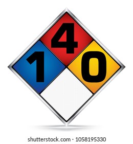 International Diamond 1-4-0 Symbols,White,Blue,Red,Yellow Warning Dangerous icon on white background,Attracting attention Security First sign,Idea for,graphic,web design,Vector,illustration,EPS10