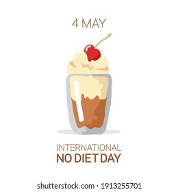 International Diet Day concept. Vector illustration. Cocktail isolated. Design element for leaflet, poster, sticker, banner.