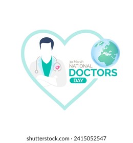 international doctors' day vector logo event concept