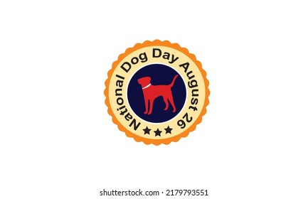 international dog day august 26 vector illustration for logo, poster and banner