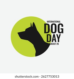 International Dog Day. Cartoon banner pet friendly background. Vector concept.