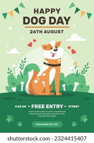 International Dog Day celebration. international dog day background. world dog day. August 26. Vector illustration. poster, banner, greeting card, flyer. Happy National Dog Day. sale. event, party.