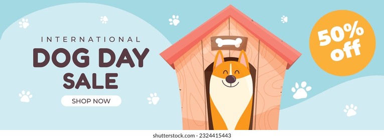 International Dog Day celebration. international dog day background. world dog day. August 26. Vector illustration. poster, banner, greeting card, flyer. Happy National Dog Day. sale. event, party.