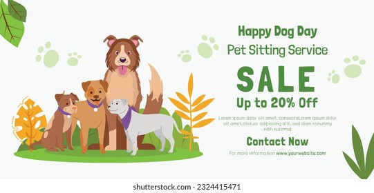 International Dog Day celebration. international dog day background. world dog day. August 26. Vector illustration. poster, banner, greeting card, flyer. Happy National Dog Day. sale. event, party.