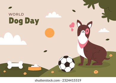 International Dog Day celebration. international dog day background. world dog day. August 26. Vector illustration. poster, banner, greeting card, flyer. Happy National Dog Day. sale. event, party.