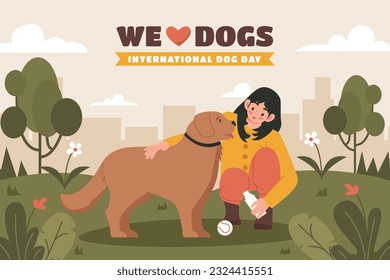 International Dog Day celebration. international dog day background. world dog day. August 26. Vector illustration. poster, banner, greeting card, flyer. Happy National Dog Day. sale. event, party.