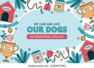 International Dog Day celebration. international dog day background. world dog day. August 26. Vector illustration. poster, banner, greeting card, flyer. Happy National Dog Day. sale. event, party.