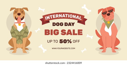 International Dog Day celebration. international dog day background. world dog day. August 26. Vector illustration. poster, banner, greeting card, flyer. Happy National Dog Day. sale. event, party.