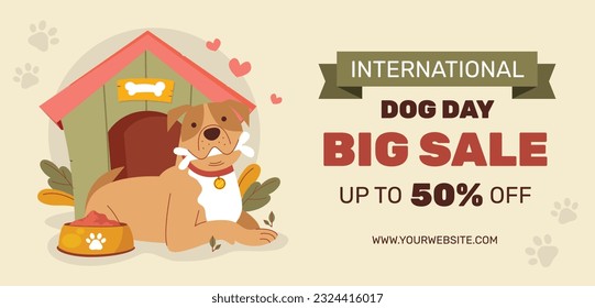 International Dog Day celebration. international dog day background. world dog day. August 26. Vector illustration. poster, banner, greeting card, flyer. Happy National Dog Day. sale. event, party.