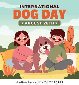 International Dog Day celebration. international dog day background. world dog day. August 26. Vector illustration. poster, banner, greeting card, flyer. Happy National Dog Day. sale. event, party.