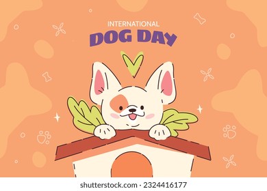 International Dog Day celebration. international dog day background. world dog day. August 26. Vector illustration. poster, banner, greeting card, flyer. Happy National Dog Day. sale. event, party.