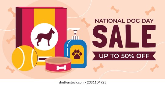 International Dog Day celebration. international dog day background. world dog day. August 26. Vector illustration. poster, banner, greeting card, flyer. Happy National Dog Day. sale. event, party.