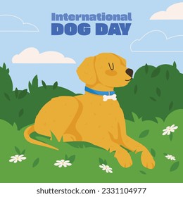 International Dog Day celebration. international dog day background. world dog day. August 26. Vector illustration. poster, banner, greeting card, flyer. Happy National Dog Day. sale. event, party.