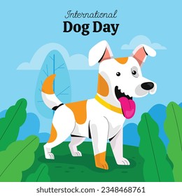 International Dog Day celebration. international dog day background. world dog day. August 26. Vector illustration. poster, banner, greeting card, flyer. Happy National Dog Day. sale. event, party.
