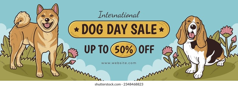 International Dog Day celebration. international dog day background. world dog day. August 26. Vector illustration. poster, banner, greeting card, flyer. Happy National Dog Day. sale. event, party.