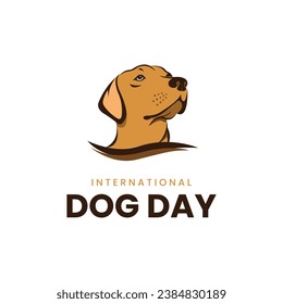 Celebración del Día Internacional del Perro. Fondo del Día Internacional del Perro. Día mundial del perro. 26 de agosto. Ilustración vectorial. afiche, pancarta, tarjeta de saludo, volante. Feliz Día Nacional del Perro. venta. evento, fiesta