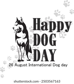 International Dog Day celebration. international dog day background. world dog day. August 26. Vector illustration. poster, banner, greeting card, flyer. Happy National Dog Day. sale. event, party.