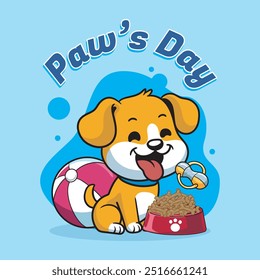 International Dog Day funny vector hand drawn cartoon illustration for sticker, badge, patch, banner, greeting card, invitation
