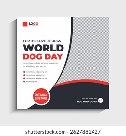 International Dog Day Social Media Post template