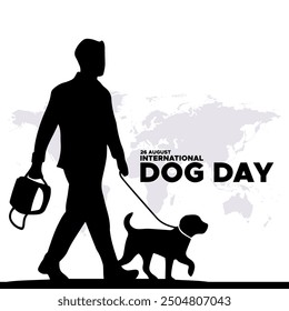 international dog day, Dog day stock illustration, editable template for international dog day, 26 August Dog day.