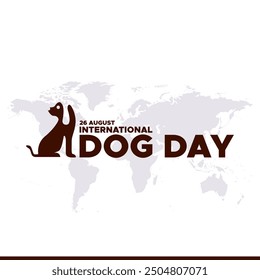international dog day, Dog day stock illustration, editable template for international dog day, 26 August Dog day.