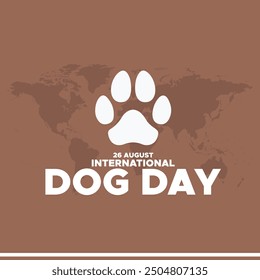 international dog day, Dog day stock illustration, editable template for international dog day, 26 August Dog day.