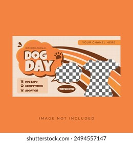 International Dog Day YouTube Thumbnail Template.