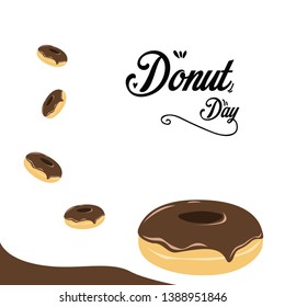 International Donut Day Celebration Vector Template Design Illustration