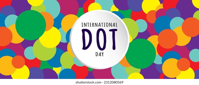 International Dot Day on 15 September Banner Background. Horizontal Banner Template Design. Vector Illustration