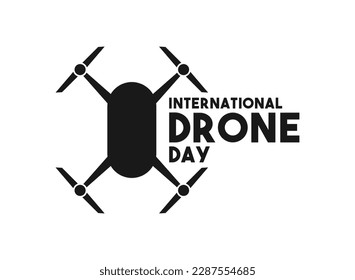 International Drone Day. Celebrated on the first Saturday of May every year. Drone icon. Poster, banner, card, background. Eps 10.