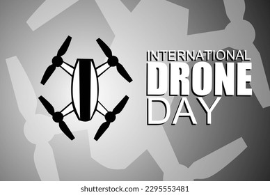 Ilustración vectorial del Día Internacional de los Drones, adecuada para la campaña de afiches o tarjetas de anuncios en la web