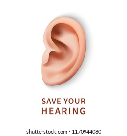 International ear care day concept background. Realistic illustration of international ear care day vector concept background for web design