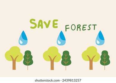 International earth day background vector illustration, save forest illustration, grow a plant, eco illustration 