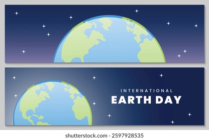 International earth day celebration banners template design.