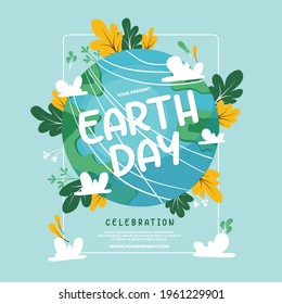 
International earth day with lovely design , for poster design, greeting cards, social media posts, backgrounds.For Earth Day, April 22, 2021. Vector illustration.
