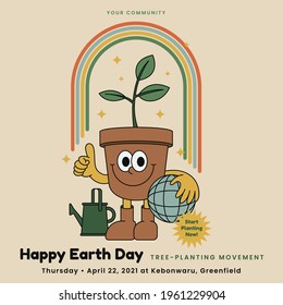 
International earth day with lovely design , for poster design, greeting cards, social media posts, backgrounds.For Earth Day, April 22, 2021. Vector illustration.
