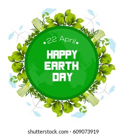 International Earth Day poster design. 
Vector illustration